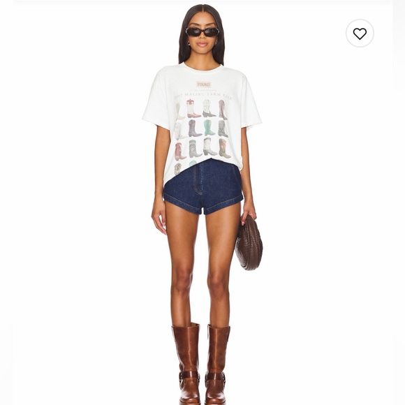 Revolve Clothing FOUND Malibu Farm Fair Tee in White Small NEW SOLD OUT - Picture 2 of 9